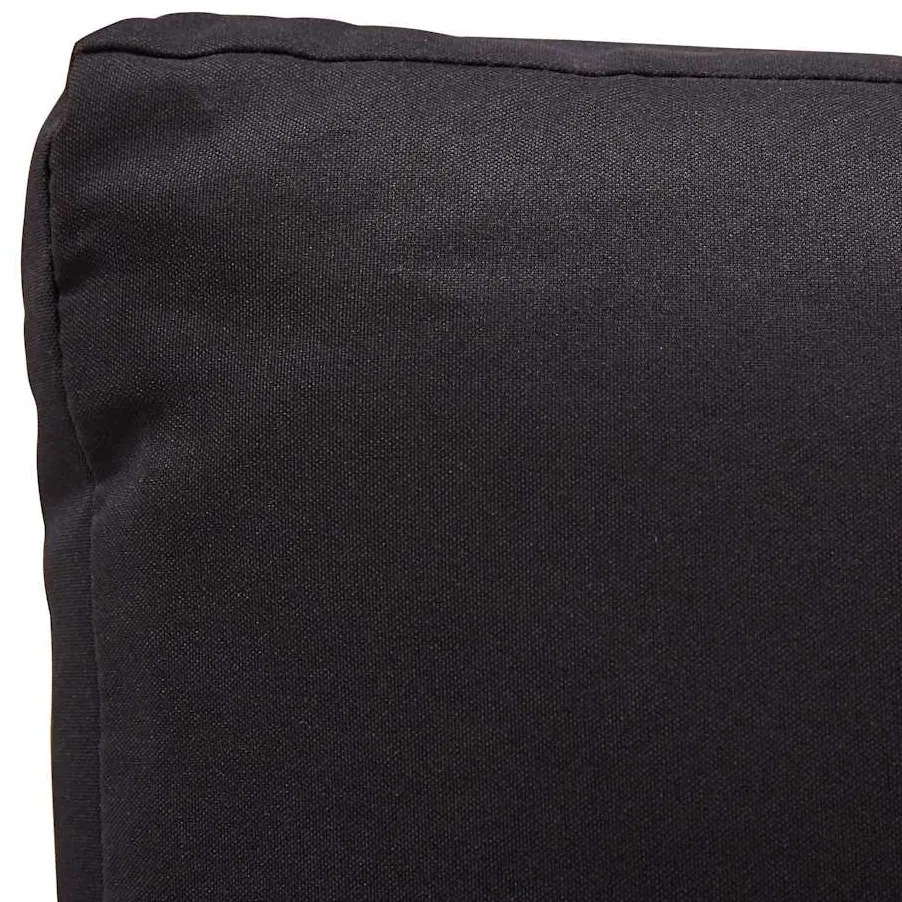 Sofá de jardim 2 lugares com almofadões 124 cm vime PE preto