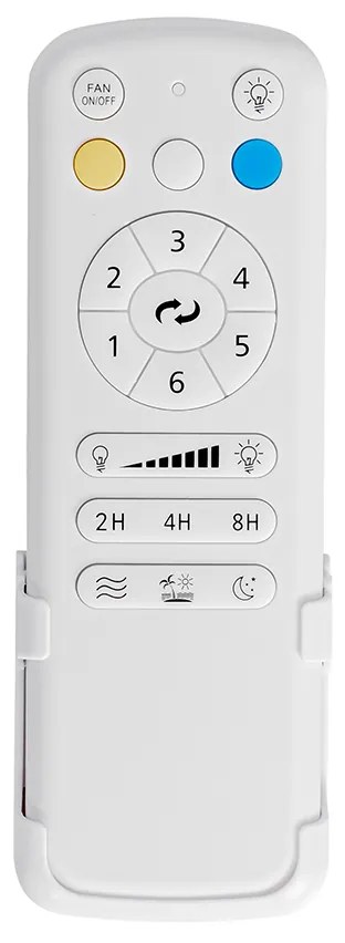 Ventilador de teto branco 86,7 cm incl. LED regulável com controle remoto - Yuki