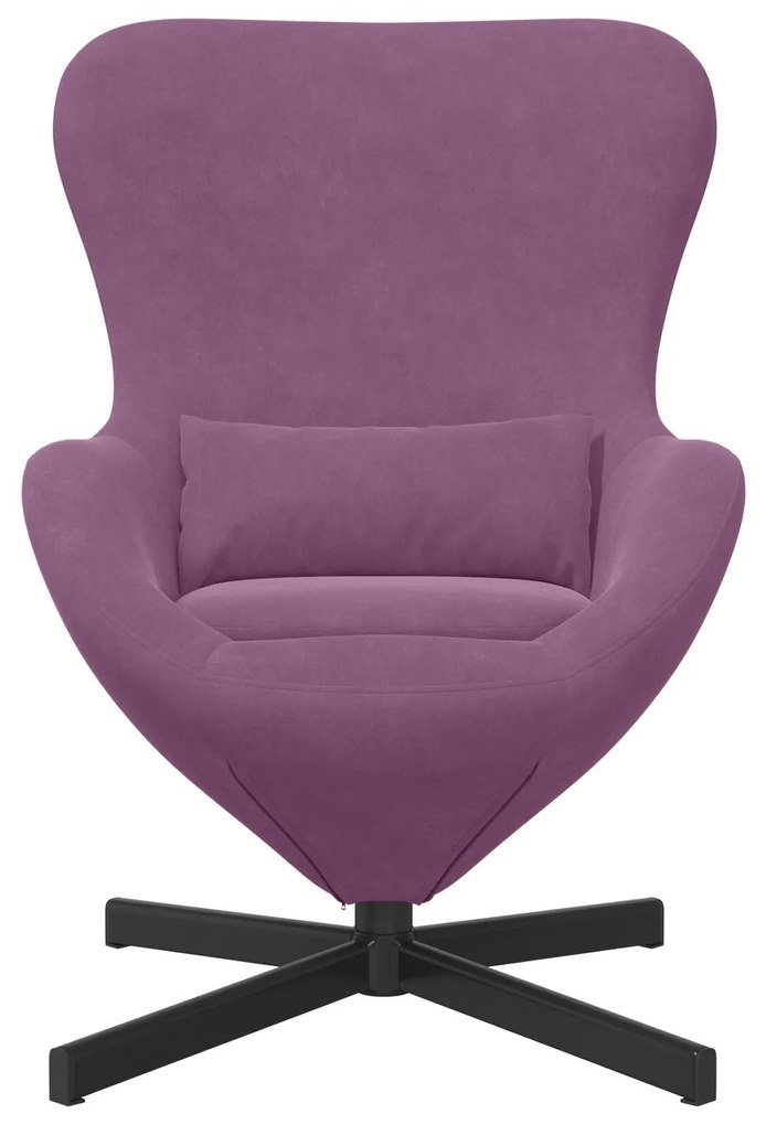 Cadeira Ovo vidaXL Veludo Roxo