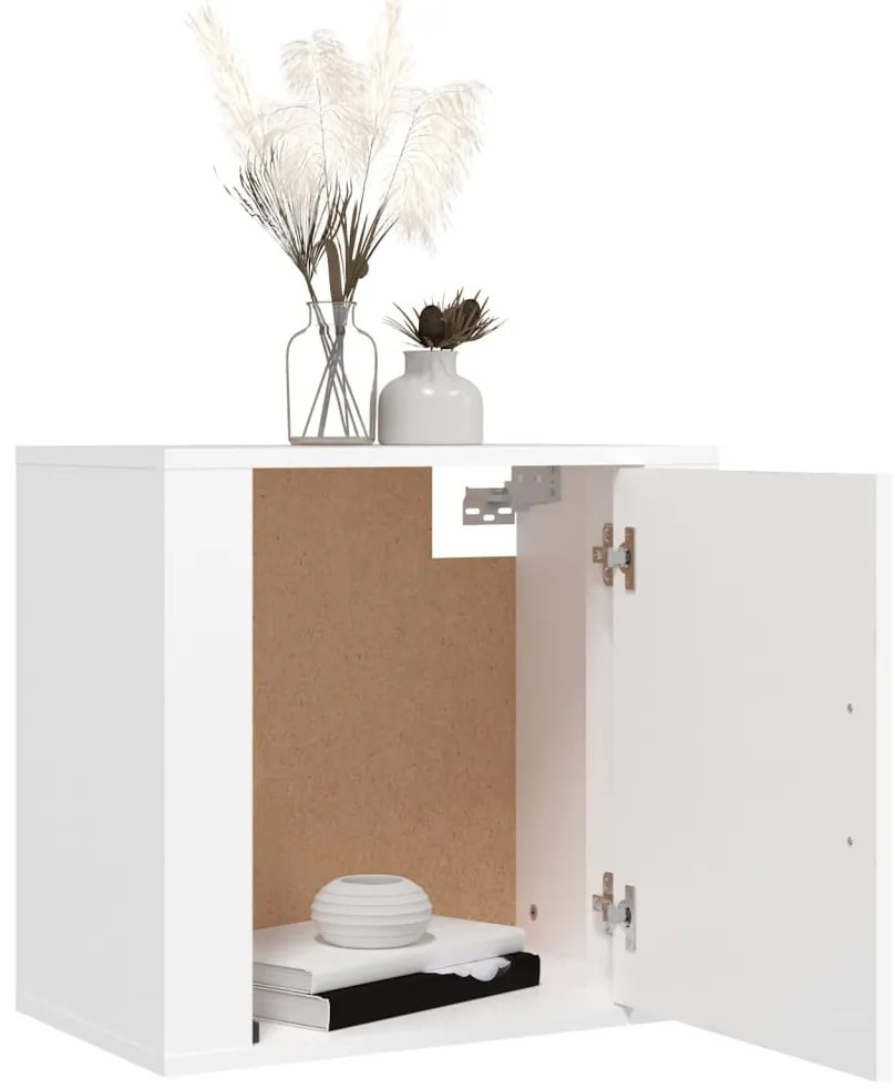 Mesa de cabeceira de parede 50x30x47 cm branco