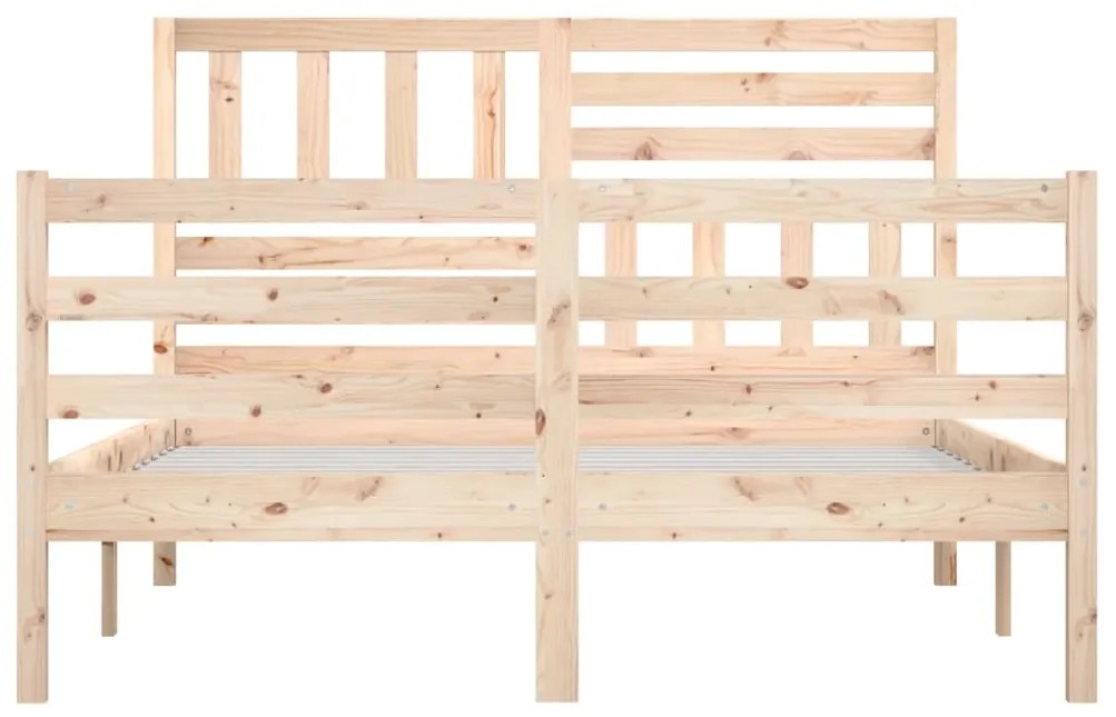 Estrutura de cama pequena casal 120x190 cm pinho maciço