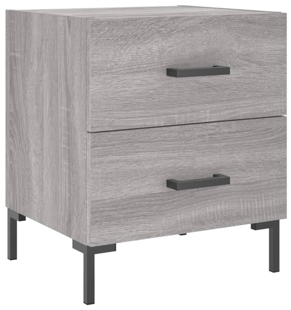 Mesas de cabeceira 2 pcs derivados de madeira sonoma cinza