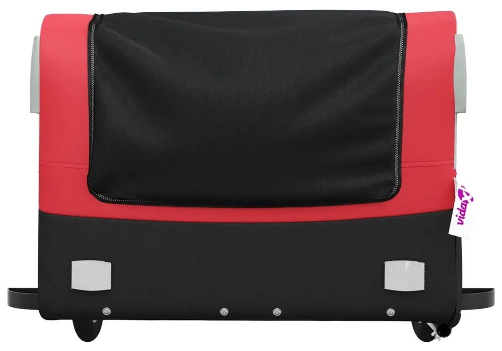 Reboque para bicicleta 45 kg ferro preto e vermelho