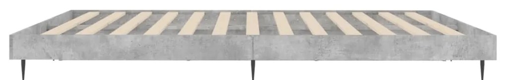 Estrutura de cama 200x200 cm derivados de madeira cinza cimento