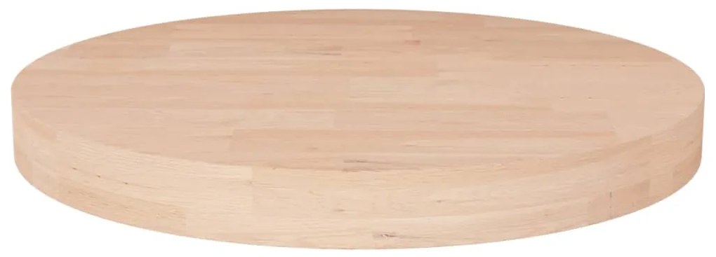 vidaXL Tampo de mesa redondoØ30x4 cm carvalho maciço não tratado