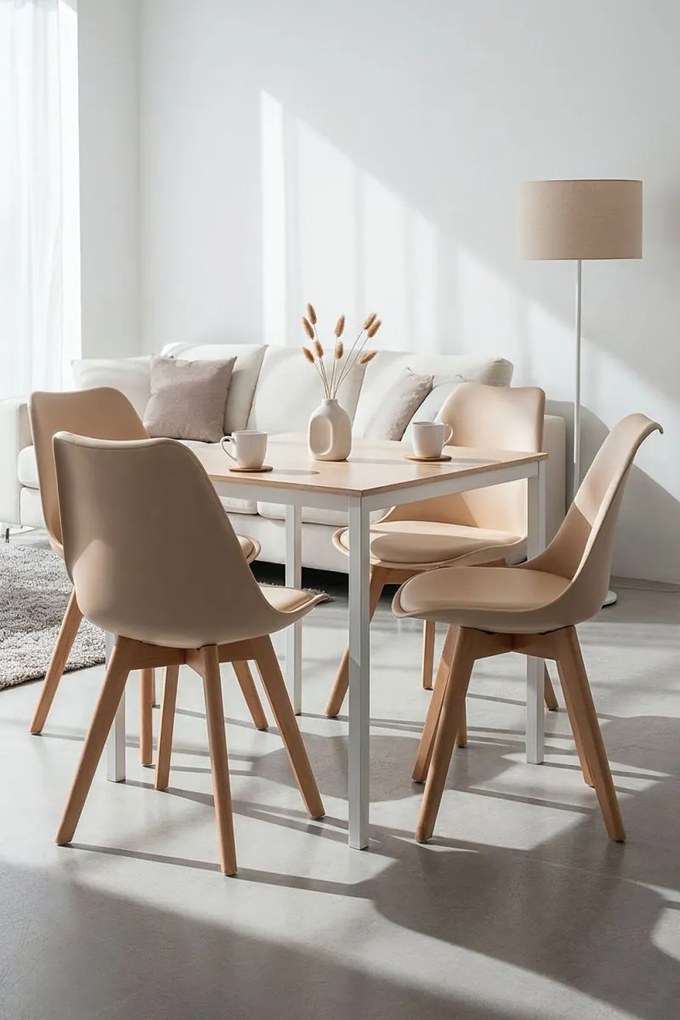 Pack 4 Cadeiras Synk Basic - Areia