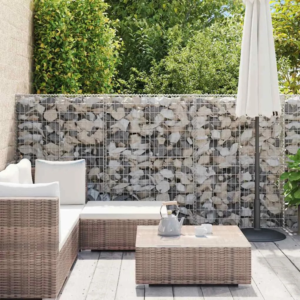 Muro gabião com tampas aço galvanizado 900x50x150 cm