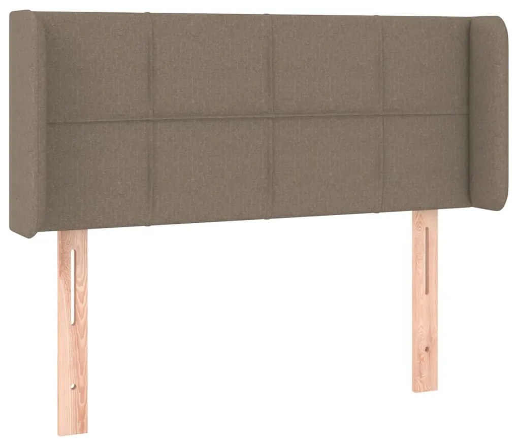 Cabeceira de cama c/ luzes LED 103x16x78/88cm cinza-acastanhado