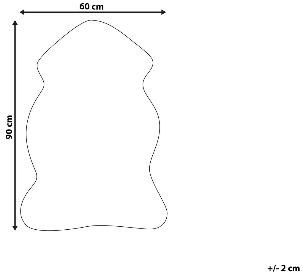 Pele sintética de ovelha de cor castanha MUNGO Beliani