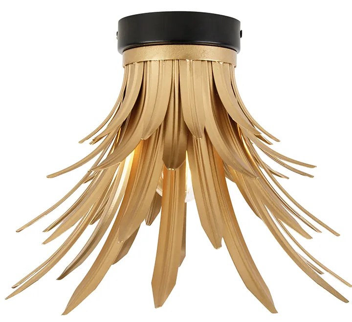 Candeeiro de teto Art Deco dourado - Wesley