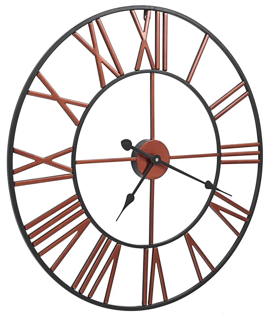 Relógio de parede metal 58 cm vermelho