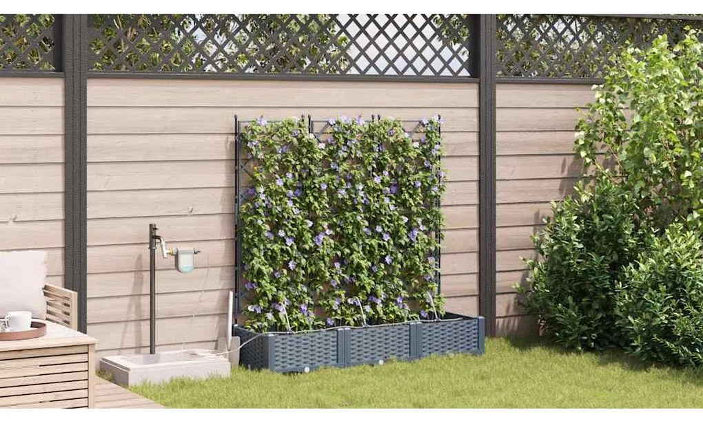 Jardineiras de Jardim 1 pc Cinzento-claro 120 x 40 x 126 cm