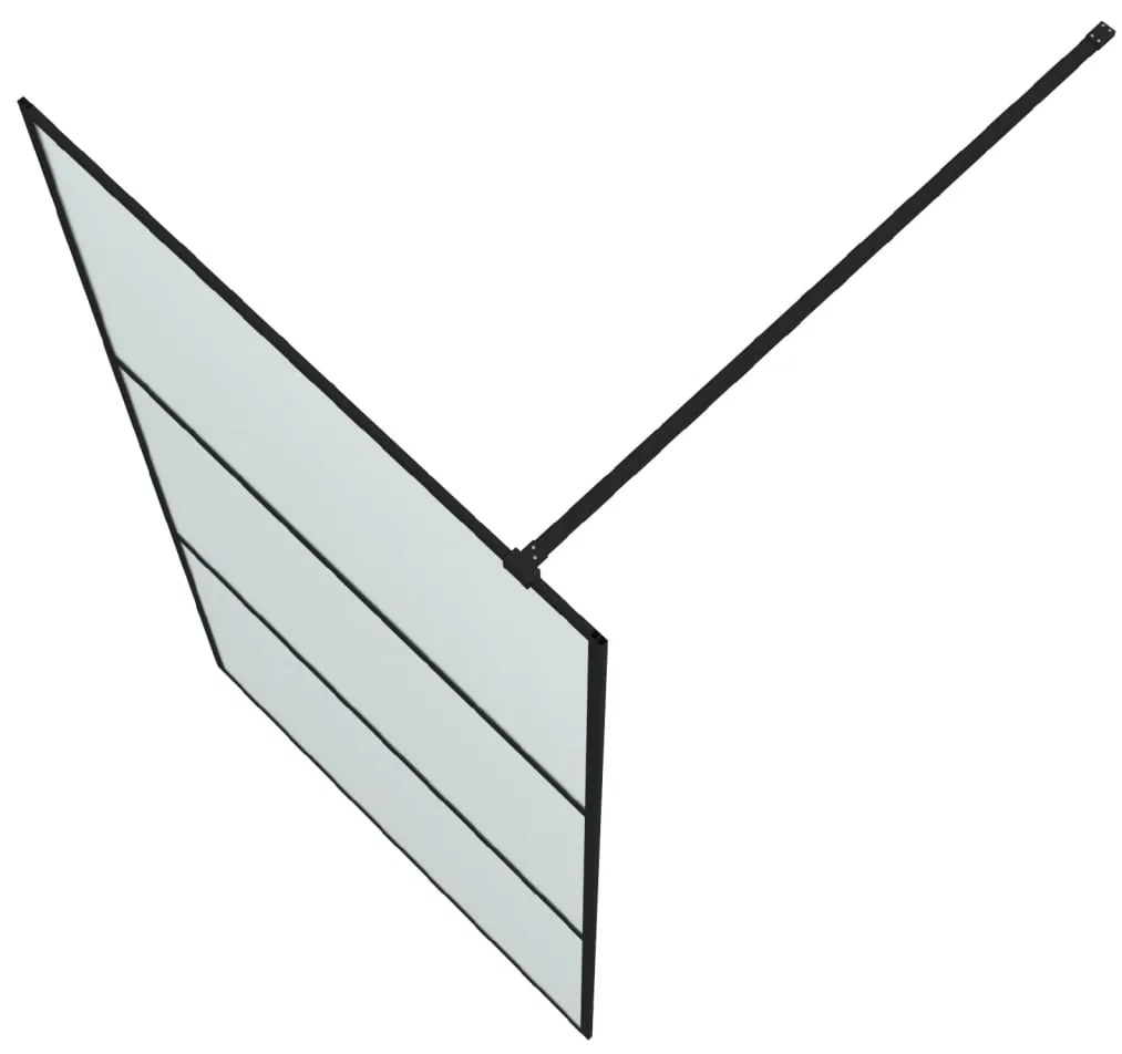 Divisória de chuveiro 100x195 cm vidro opaco ESG preto