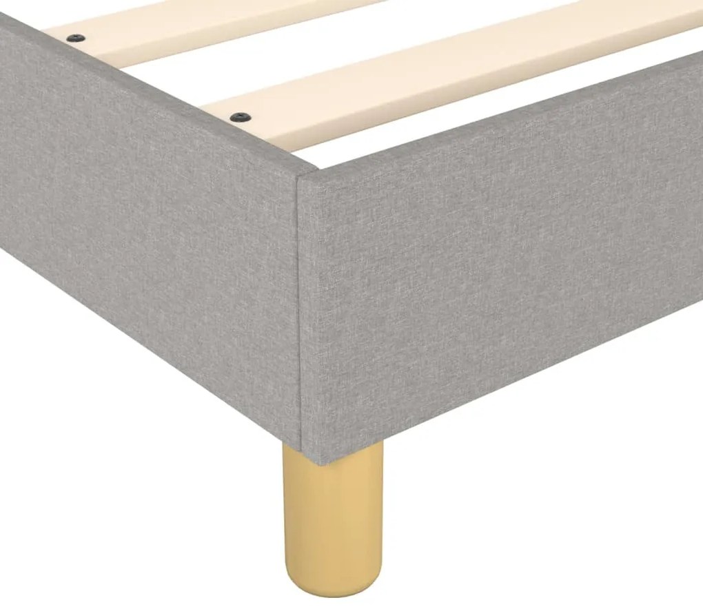 Cama com molas/colchão 90x200 cm tecido cinza-claro