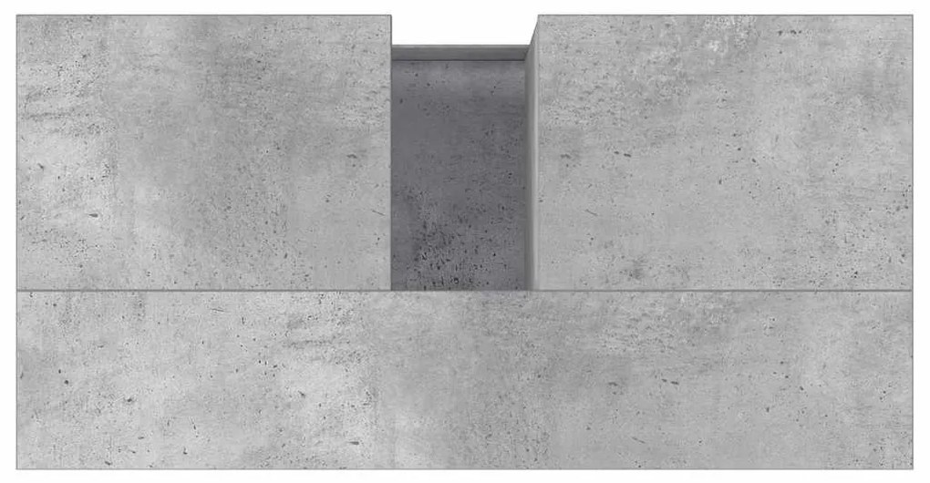 Armário WC 65x33x60 cm derivados de madeira cinzento cimento