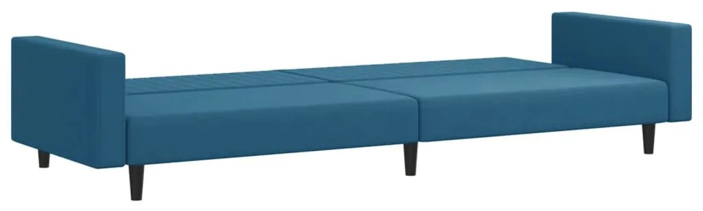 2 pcs conjunto de sofás veludo azul