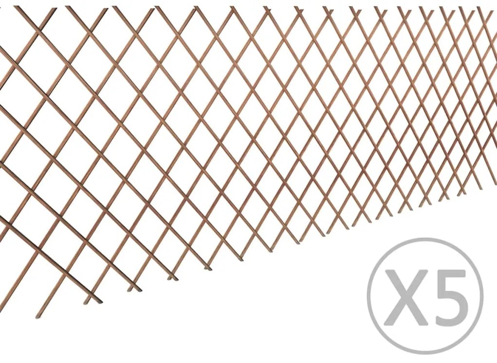 Cerca em treliça salgueiro 5 pcs 180x90 cm