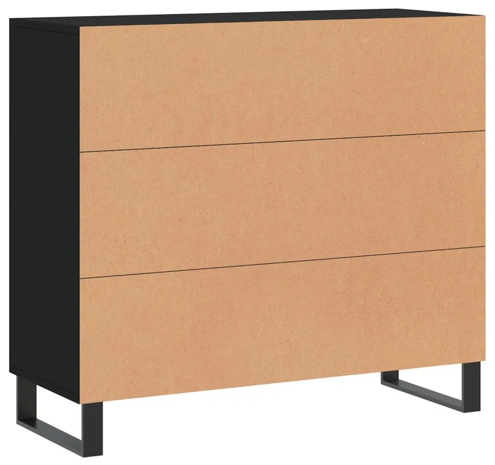 Aparador 90x34x80 cm derivados de madeira preto