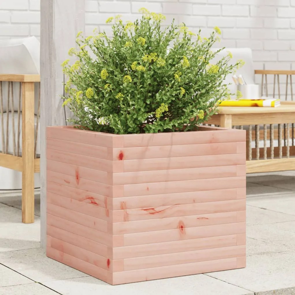 vidaXL Vaso/floreira de jardim 50x50x46 cm madeira de douglas maciça