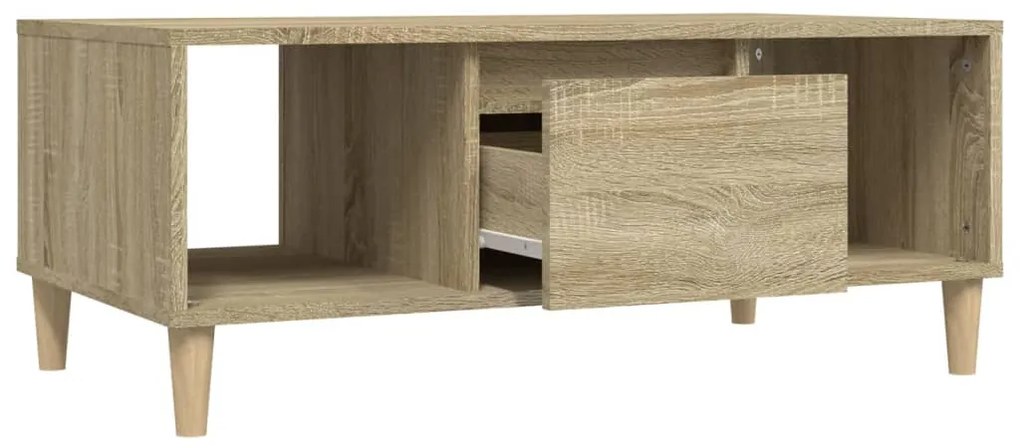Mesa de centro 90x50x36,5 cm derivados madeira carvalho sonoma