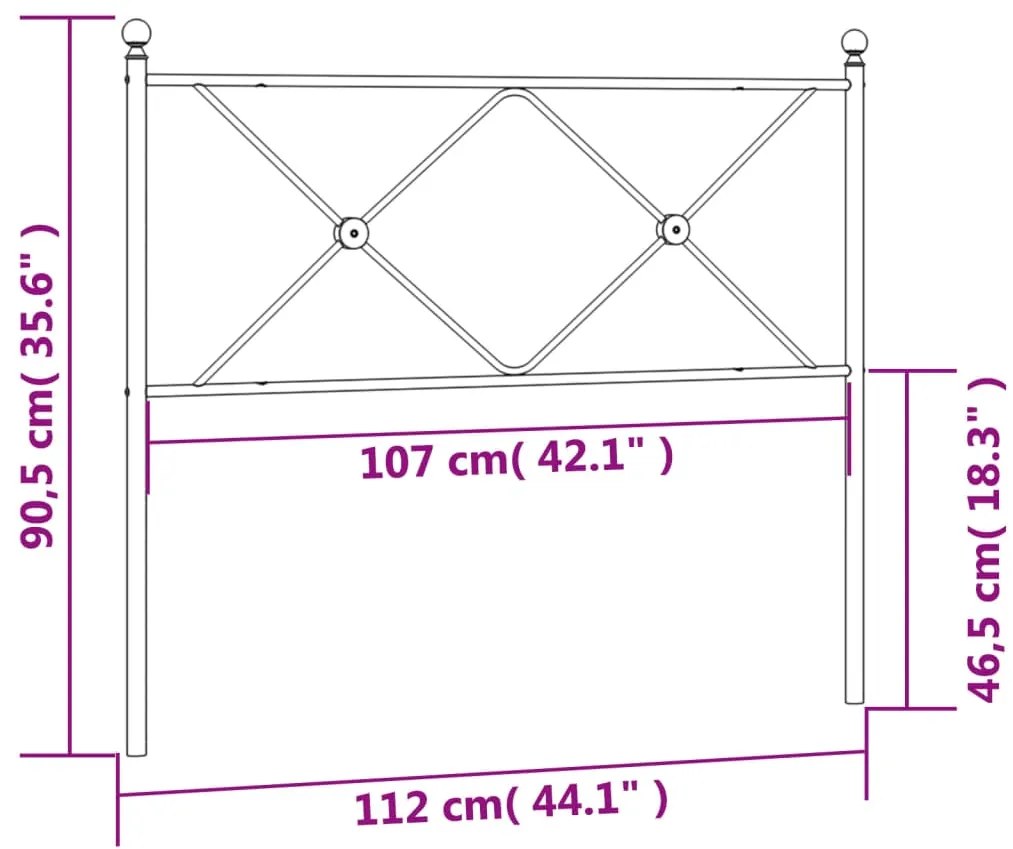 Cabeceira de cama 107 cm metal preto