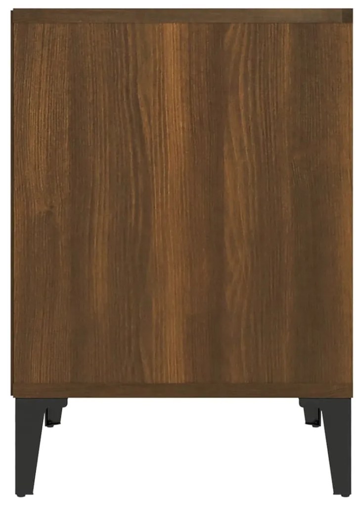 Mesa de cabeceira 40x35x50 cm cor carvalho castanho