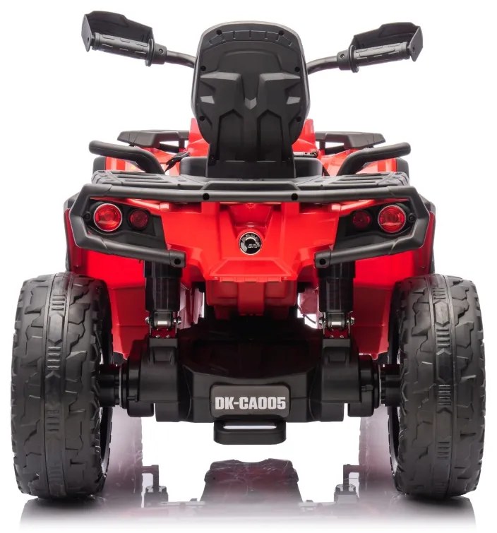 Moto 4 elétrica para crianças 3 a 7 anos* 24V Can Am Outlander 4×4 200W rodas Espuma EVA, assento couro Carga até 50Kg Vermelha