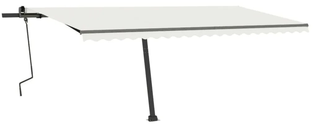 Toldo retrátil manual independente 500x300 cm cor creme