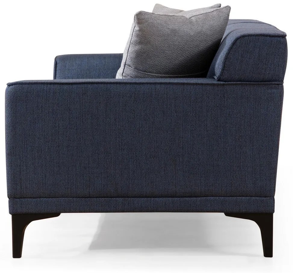 Sofá de 3 Lugares Petra – Azul – 215x87x86 cm