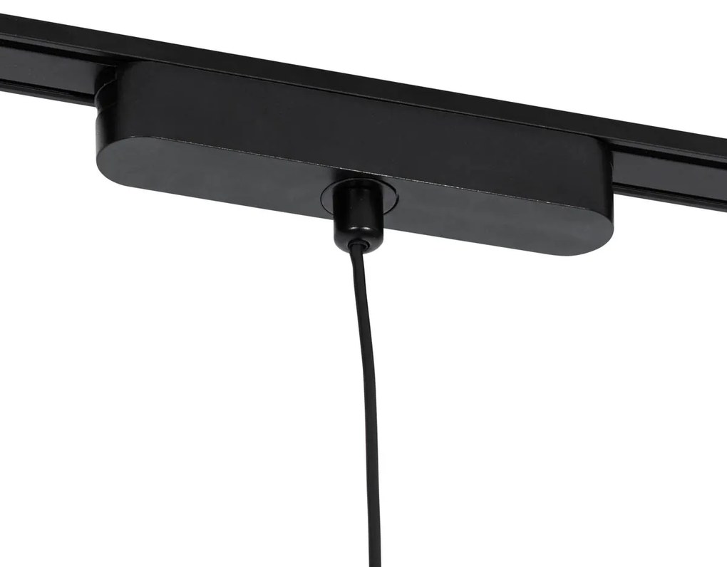 Candeeiro Pendente Moderno Preto para Sistema de Calha Monofásico Incl. LED - Magnetic Lance