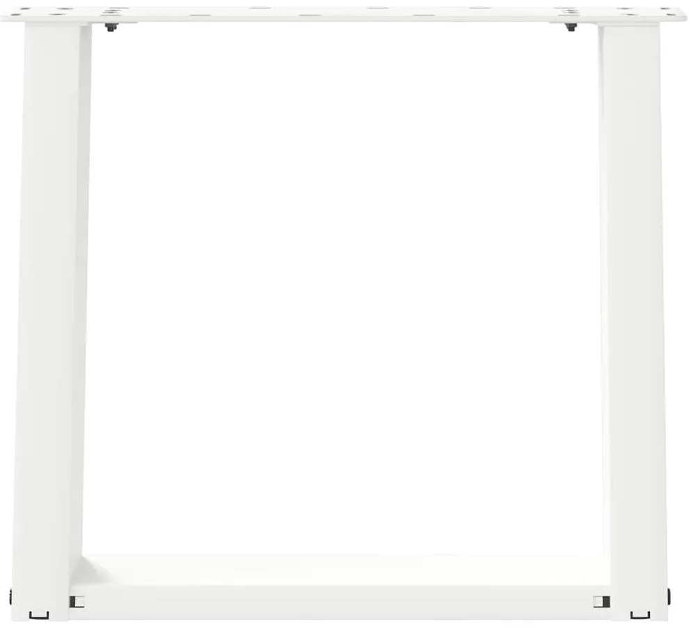 Pés para mesa de centro em forma de U, 2 peças, branco, 50x (42-43) cm