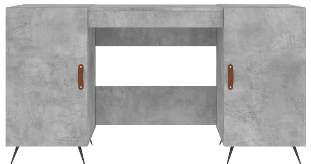 Secretária 140x50x75 cm derivados de madeira cinza cimento