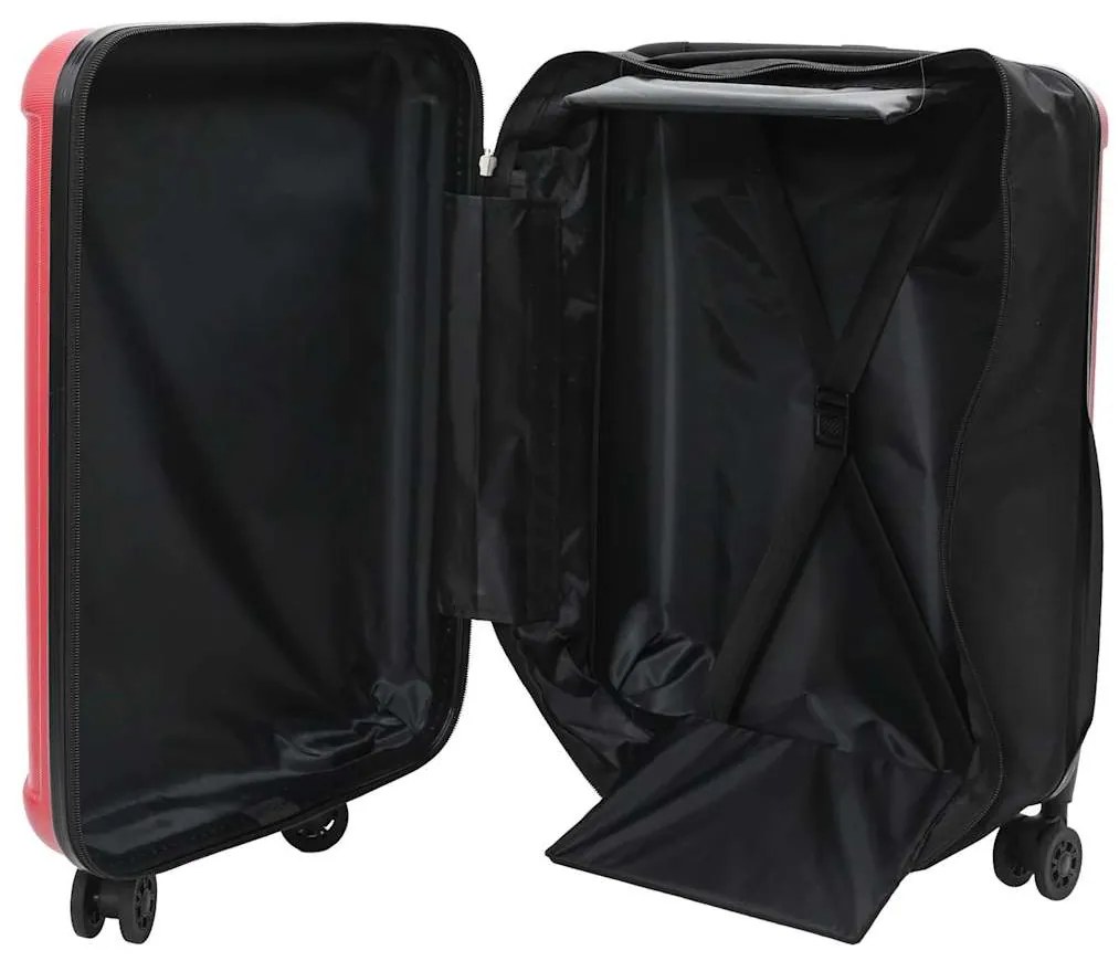 Mala Dobrável Casco Duro 24'' Vermelha 43x27x66 cm ABS