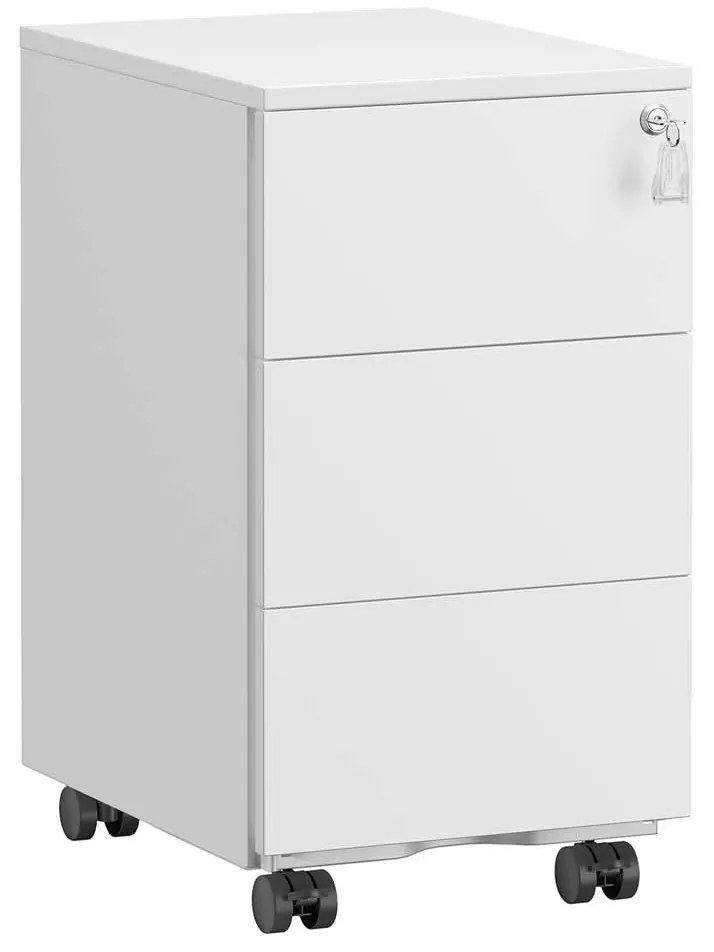Armário com 3 gavetas 40 x 30 x 54 cm Branco