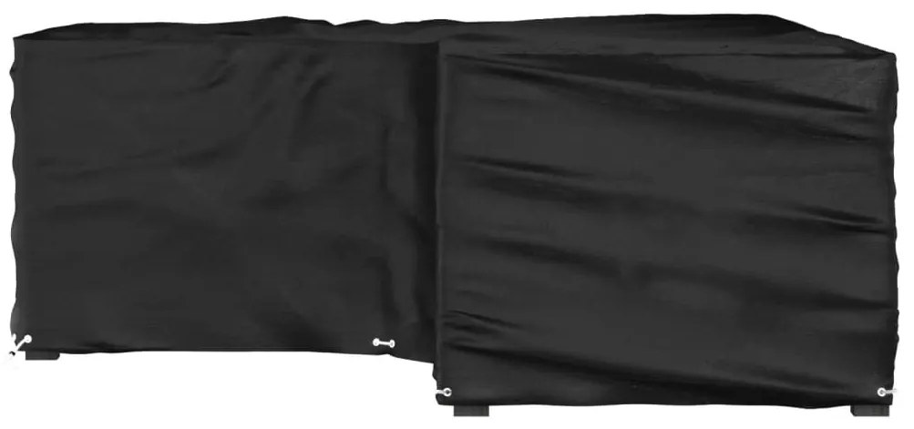 Capa em forma de L p/ mobília de jardim 12 ilhós 185x185x70 cm