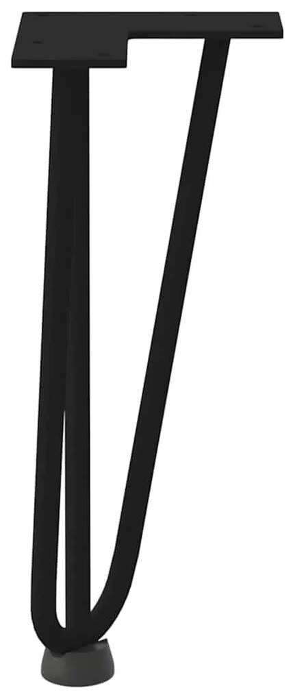 Pernas de grampo para mesa de centro 4 peças pretas 30 cm aço maciço