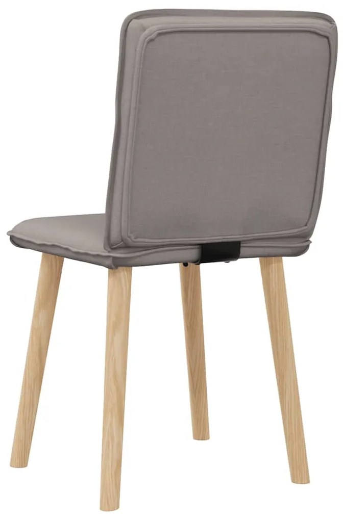 Cadeiras de jantar 2 pcs tecido cinzento-acastanhado