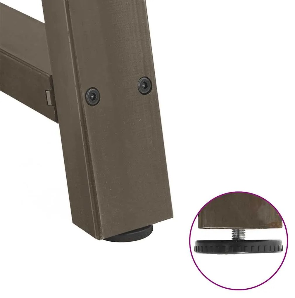 Pés de mesa de jantar em formato A, 2 peças, 90x (72-73) cm, aço