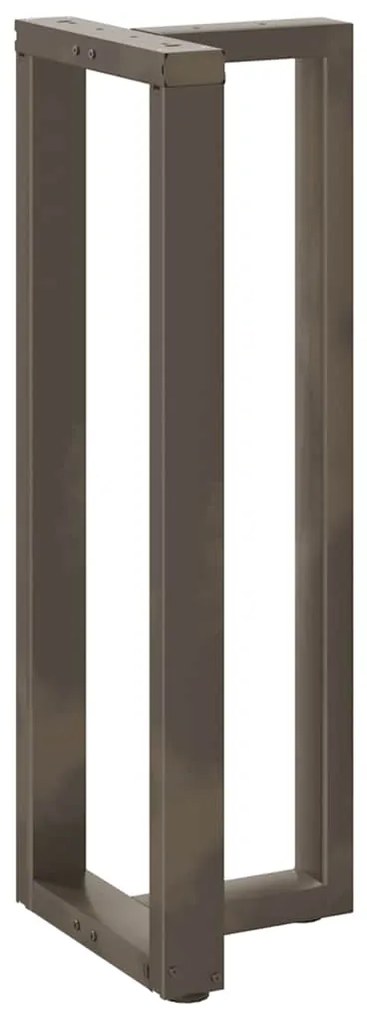 Pés de mesa de bar em forma de T, 2 peças, preto, 50x35x(110-111) cm,