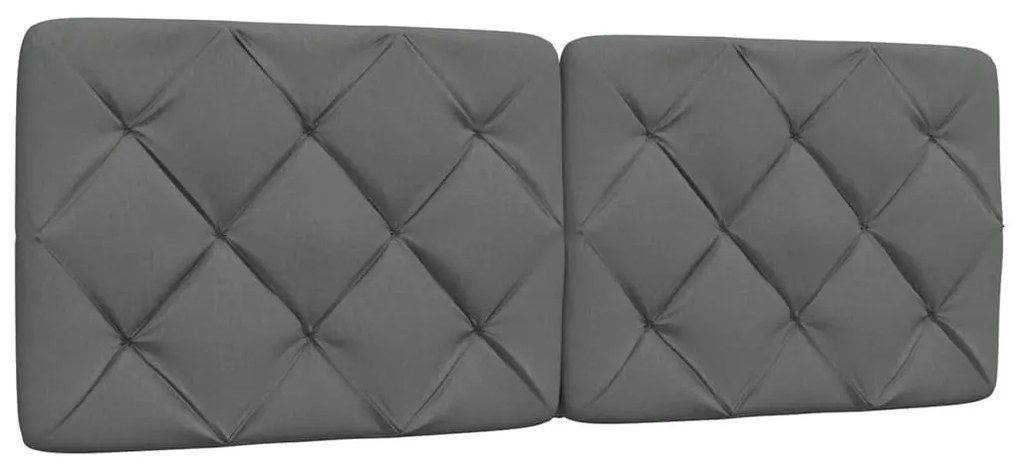Estrutura de cama sem colchão 120x200 cm tecido cinzento-escuro