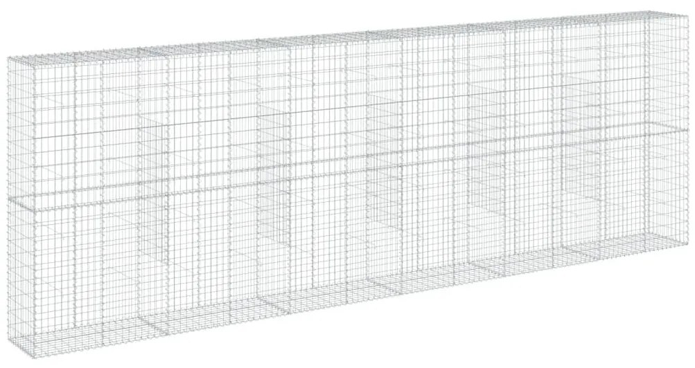 Cesto gabião com cobertura 600x50x200 cm ferro galvanizado