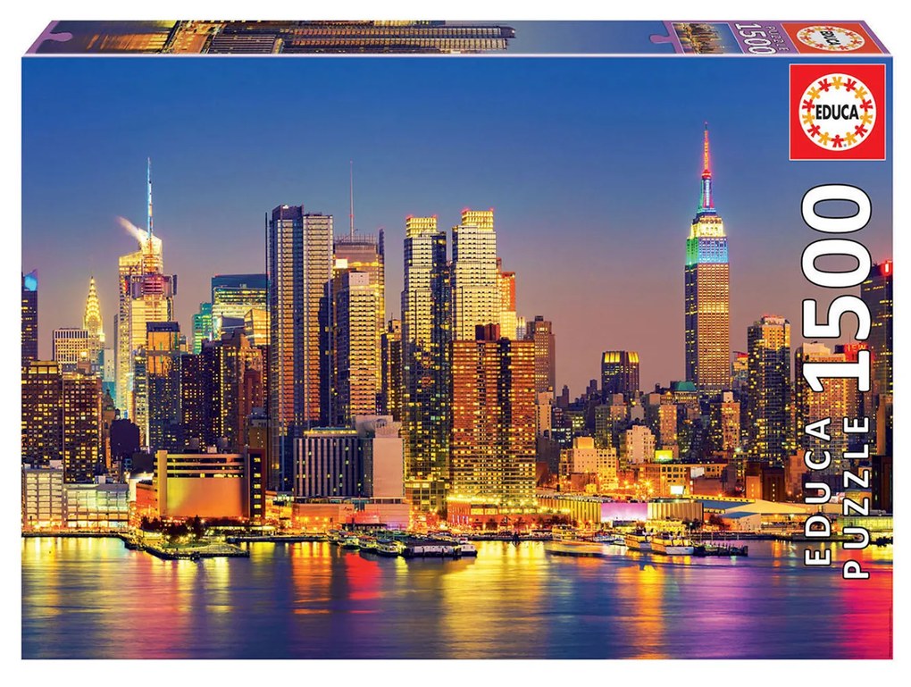Puzzle Educa 1500 Peças Manhattan À Noite