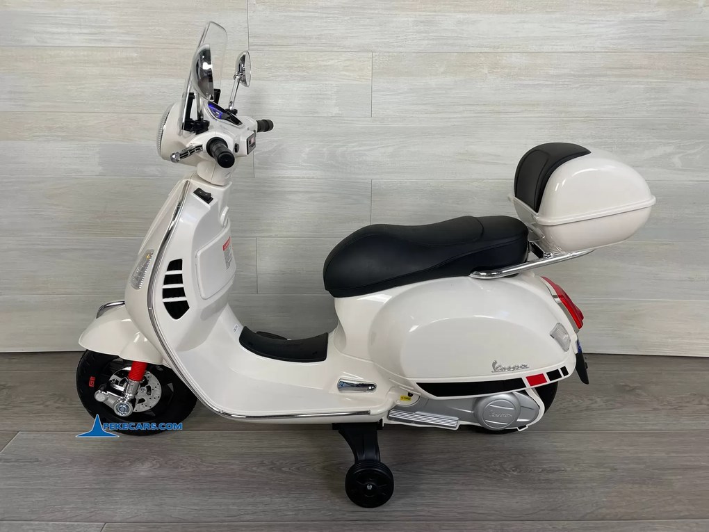 Mota elétrica para crianças Vespa GTS-S 12V Branca