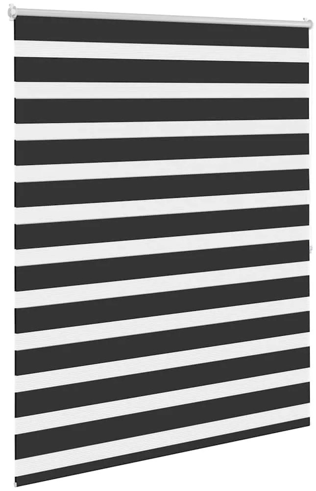 Estore de rolo 120 x 175 cm, linhas de zebra / Preto