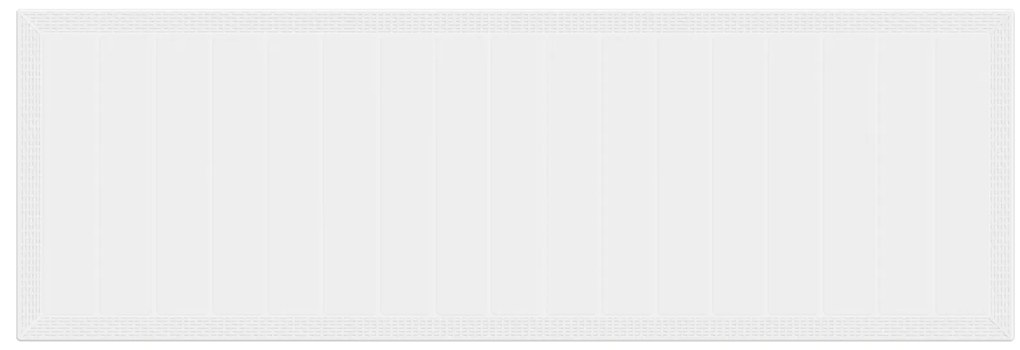 Conjunto de Jantar de Jardim com Almofadas em Branco Vime PE, Mesa de