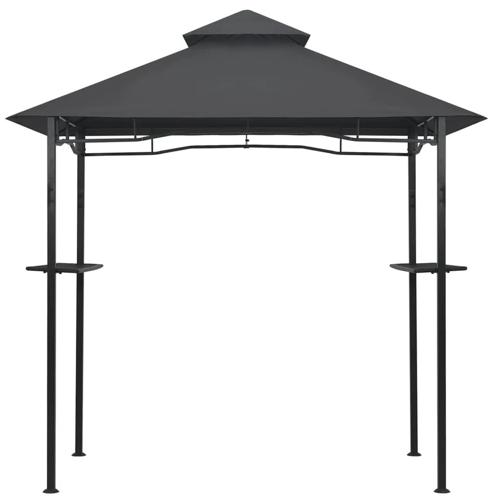 Gazebo de churrasco 240x150x255 cm aço antracite