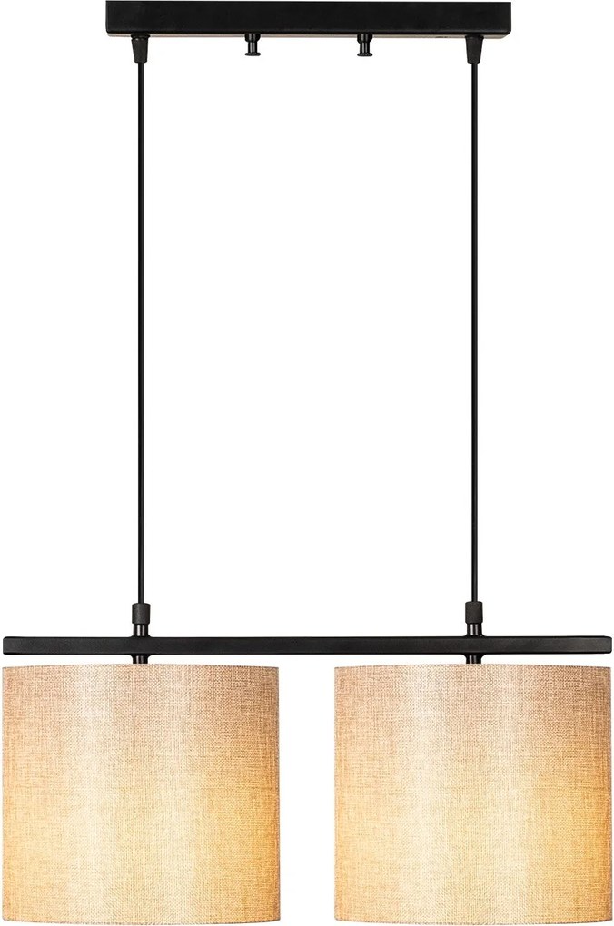 Candeeiro de Teto Valiz – Creme/Preto – 47 x 20 cm