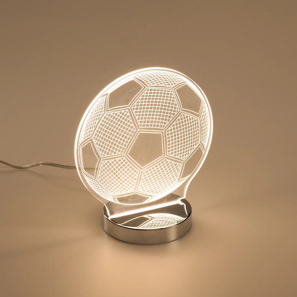 Candeeiro de mesa Neon transparente com LED dimmer - Soccer Design