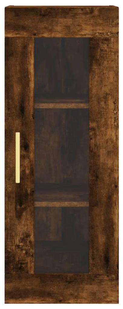 Armário alto 34,5x34x180cm madeira processada carvalho fumado
