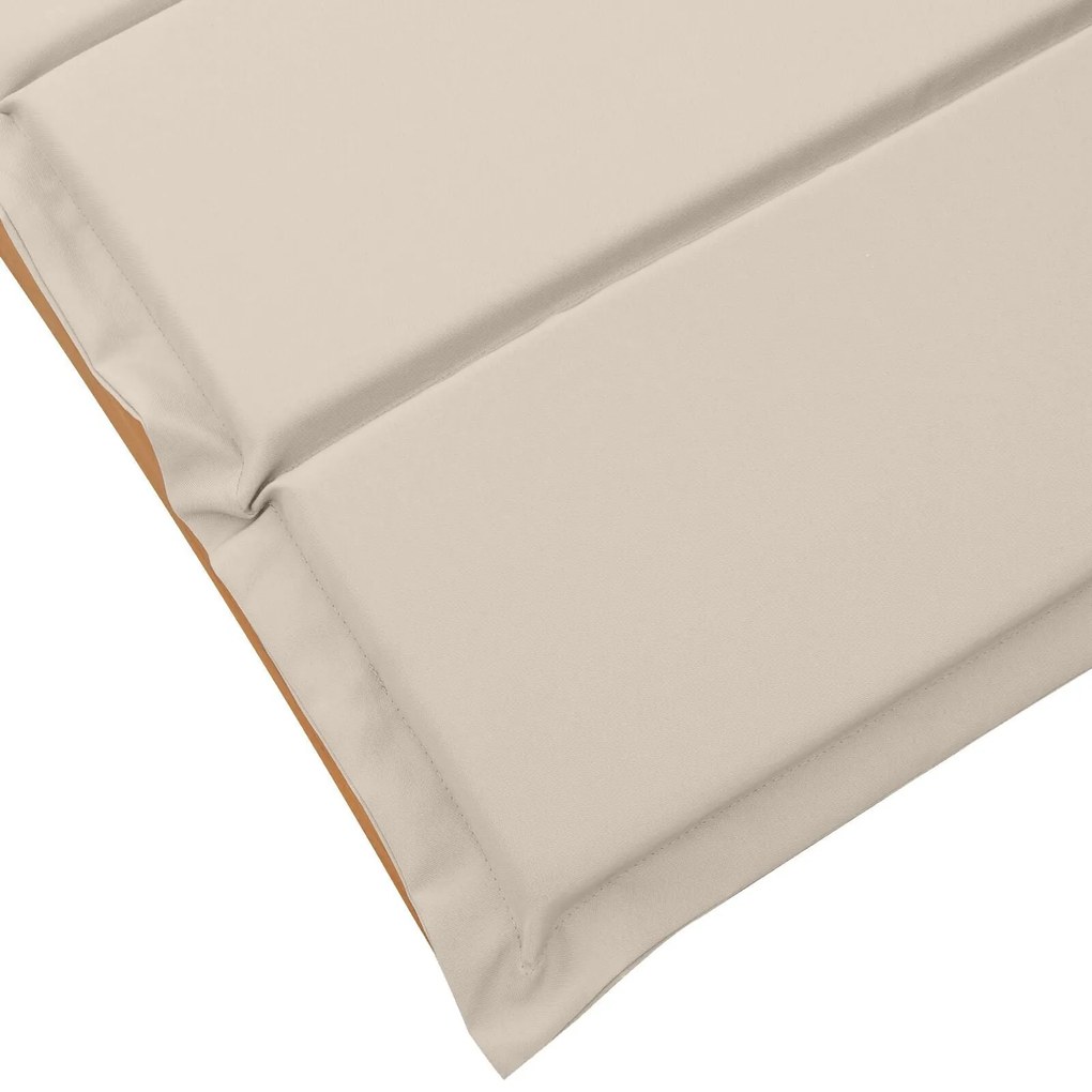 Espreguiçadeiras vidaXL com almofadas 2 pcs Branco Creme em Madeira Só